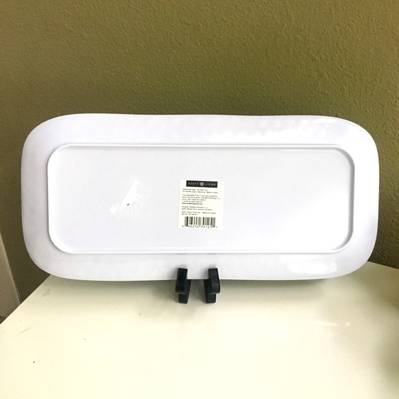 Scott Living Watercolor Stripe Tray - Oversized Blue Gray White - Home Decor NWT - Picture 5 of 5